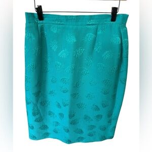 Louis Feraud Elegant Teal Skirt size 12
